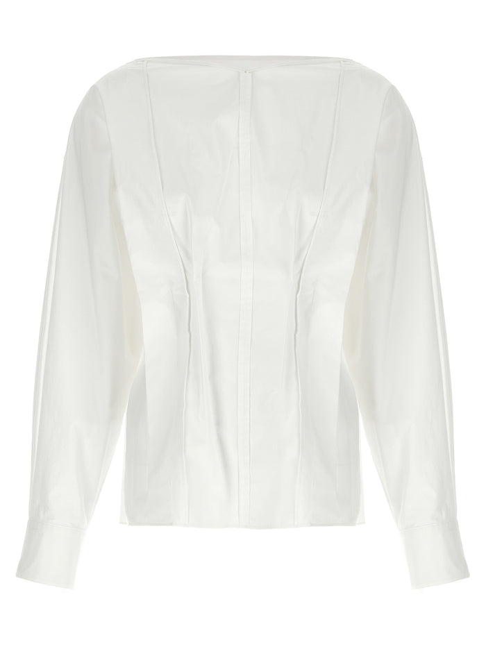 Khaite 100% Cotton blouse in white