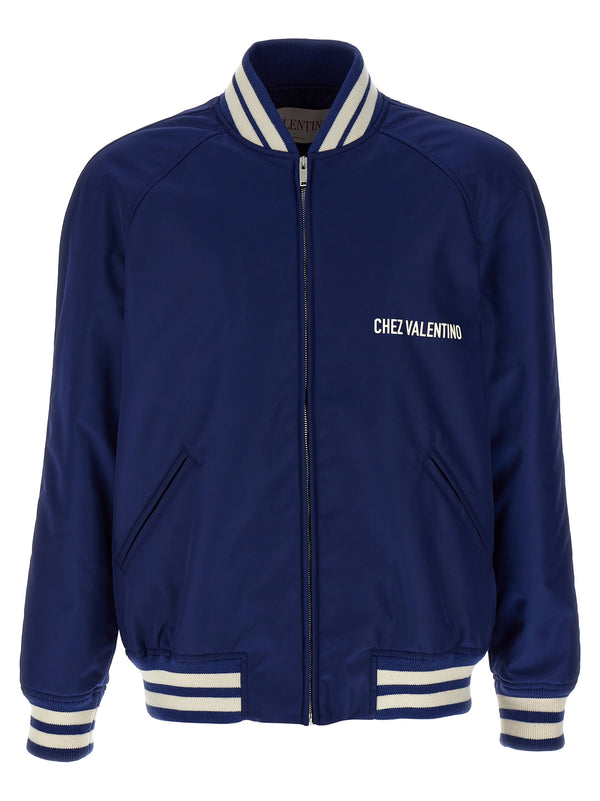 Valentino Garavani 100% polyamide jacket in navy