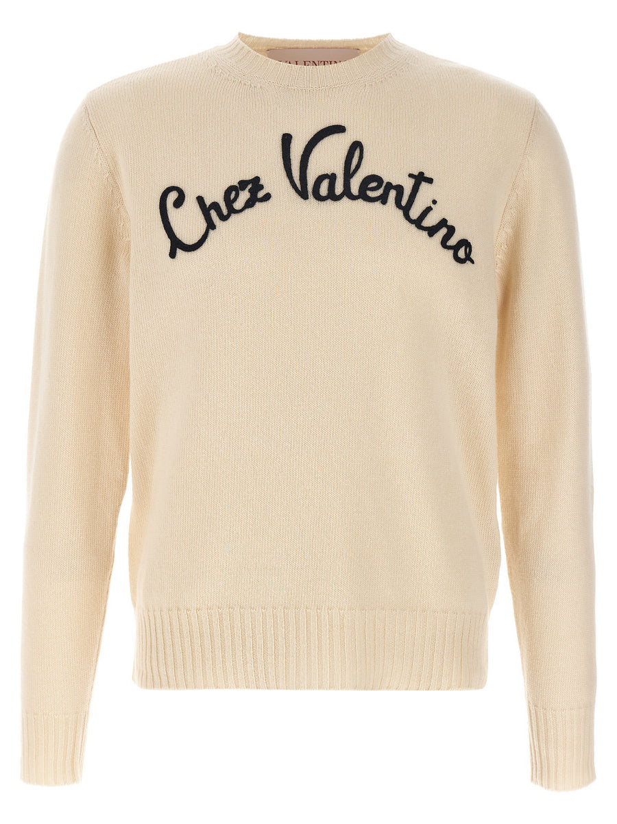 Valentino Garavani 100% virgin wool cardigan in beige