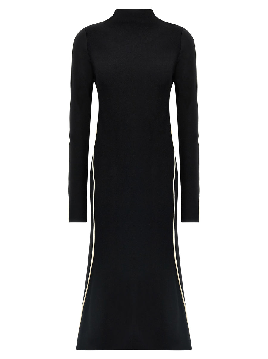Sportmax 64% viscose midi dress in black