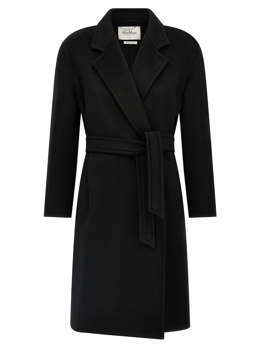 Max Mara 100% Goat Cashmere coat in black