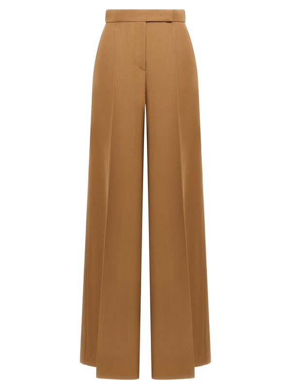 Max Mara 100% virgin wool trousers in brown