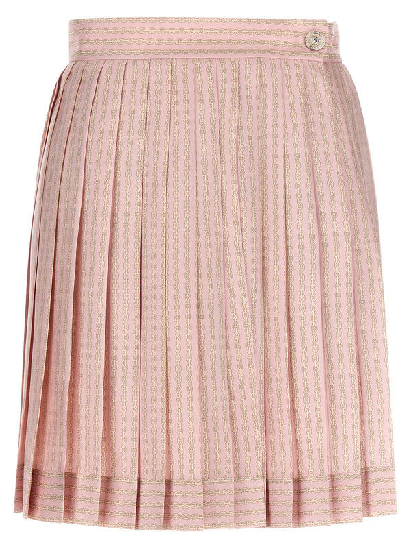 Versace 100% Silk skirt in pink