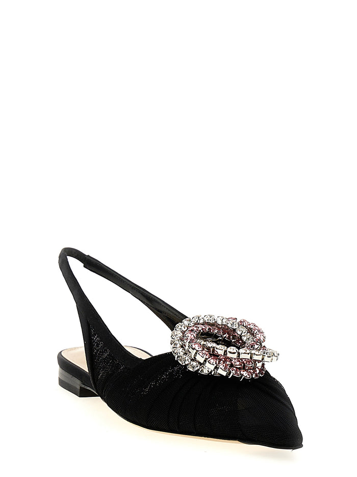 Mach & Mach 100% Polyamide ballet flat in black — view 2