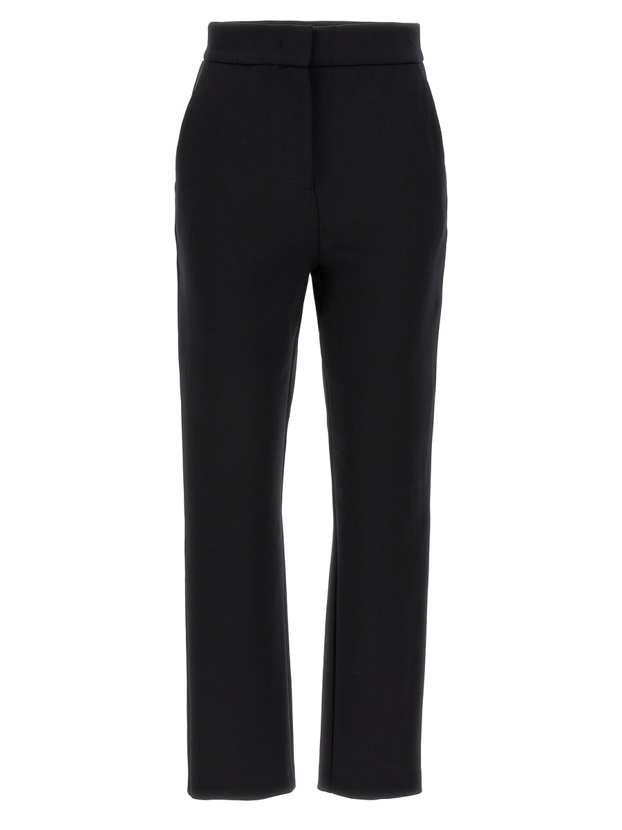 Max Mara 80% polyamide trousers in black