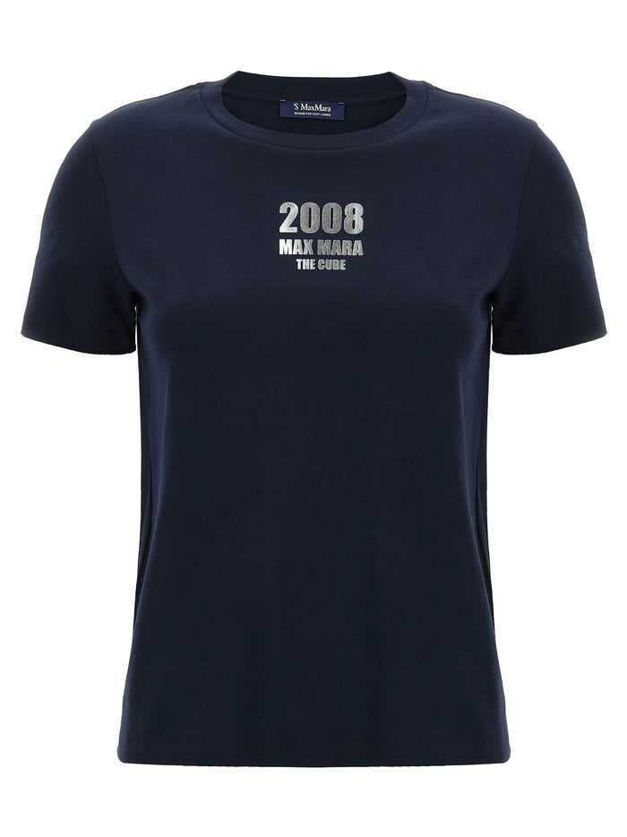 'S Max Mara 100% cotton t-shirt in navy