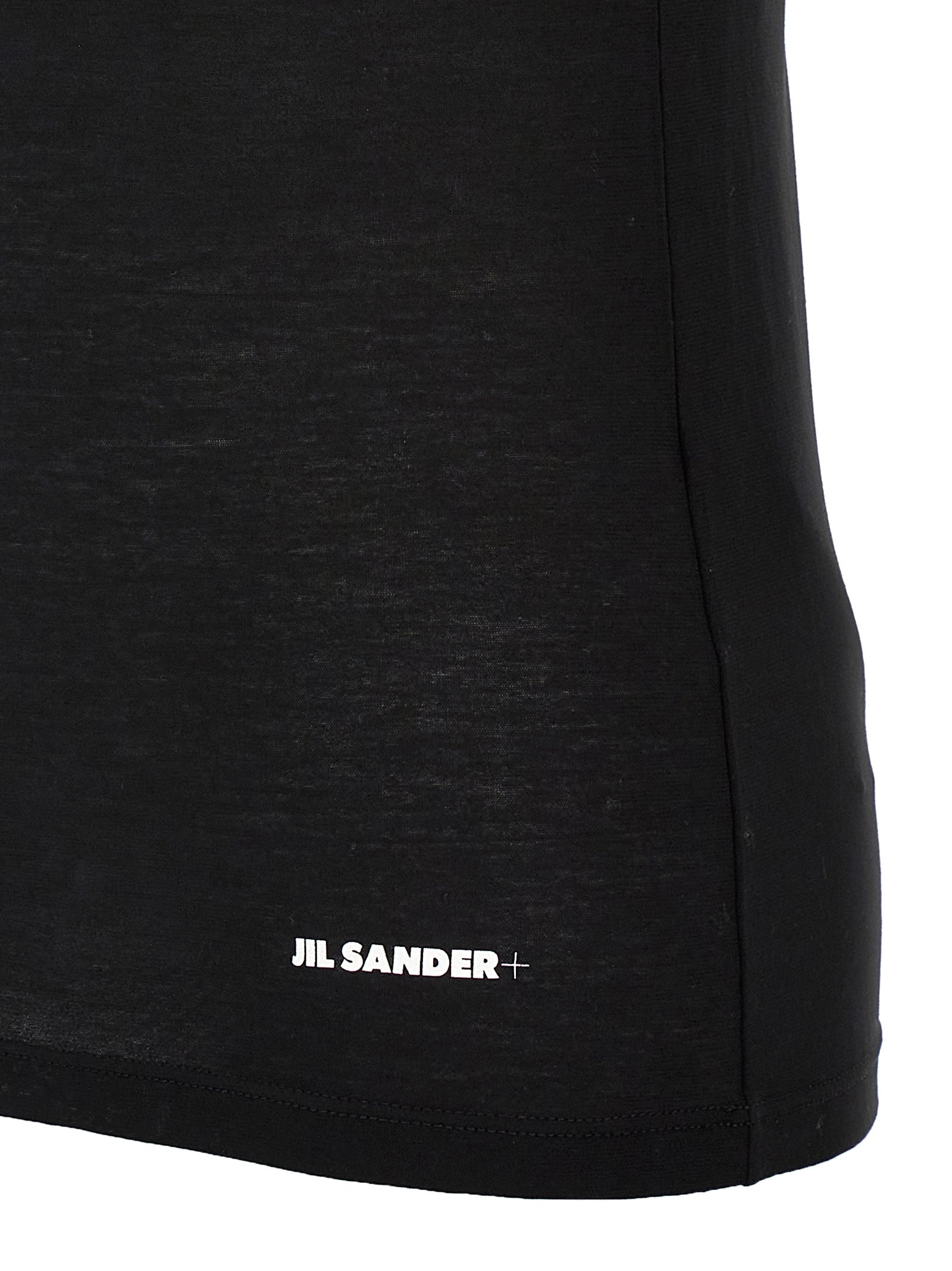 Jil Sander 100% cotton tank top in black — view 4