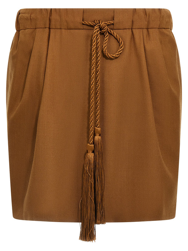 Max Mara 71% Virgin Wool skirt in brown