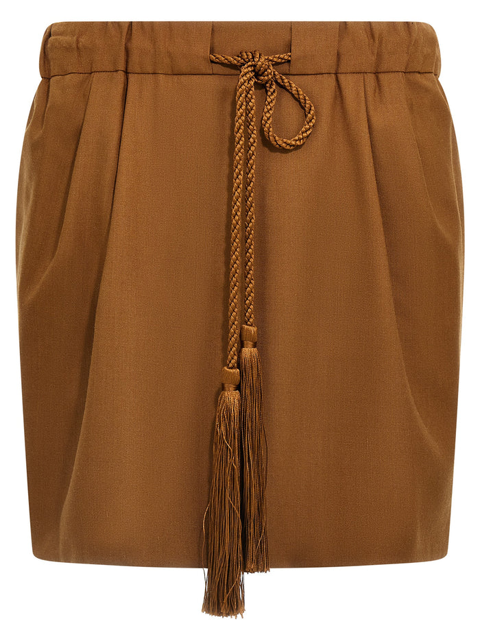 Max Mara 71% Virgin Wool skirt in brown