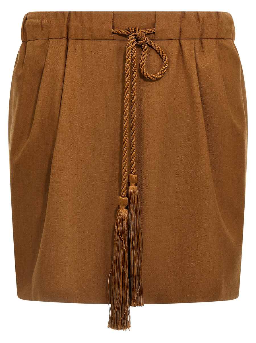 Max Mara 71% Virgin Wool skirt in brown