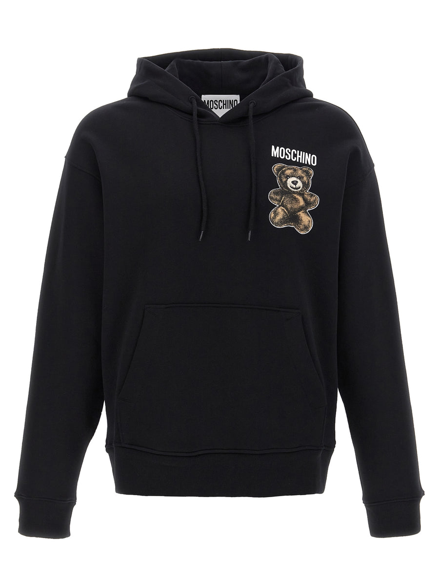 Moschino 100% cotton hoodie in black