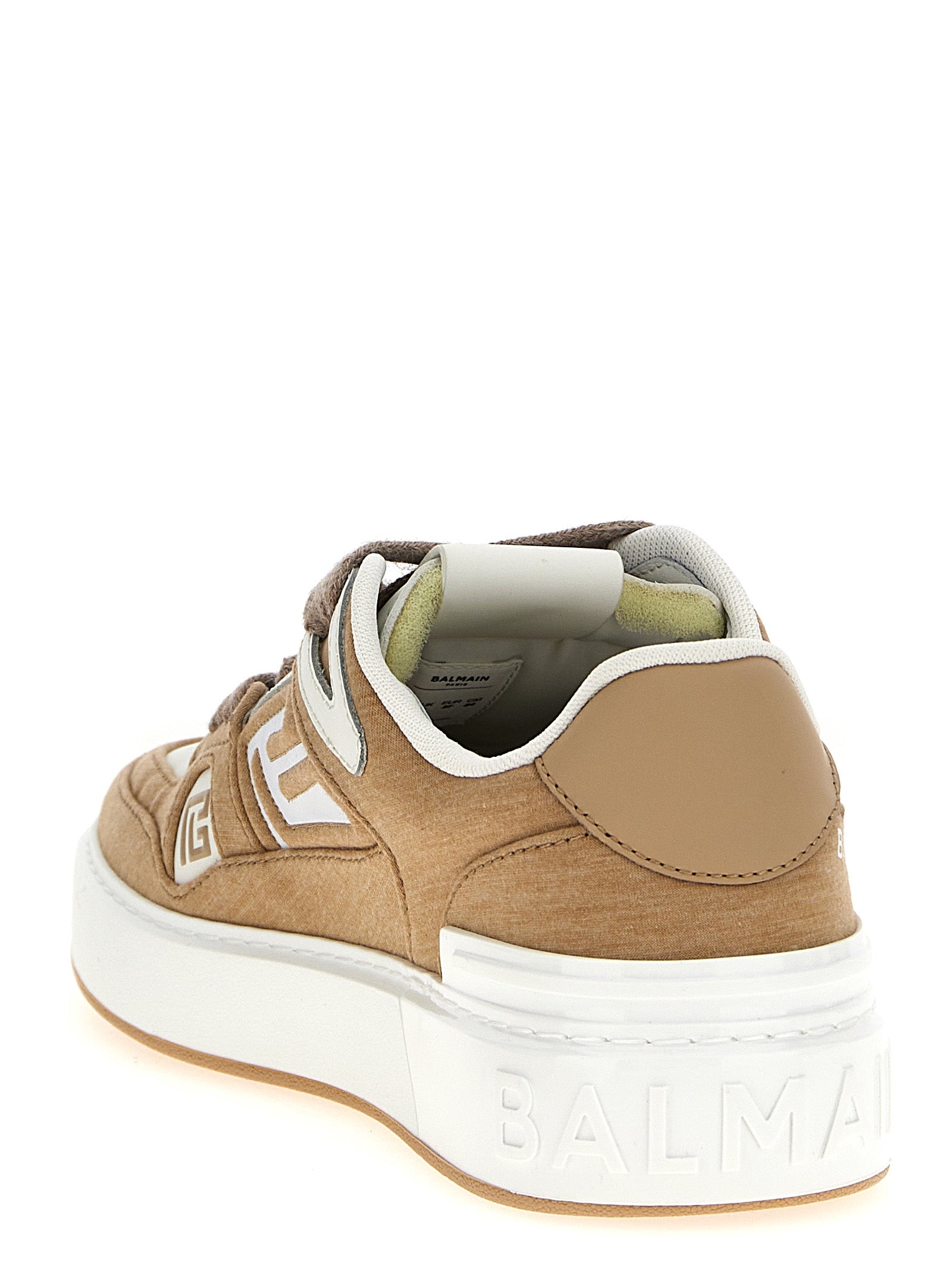Balmain 75% Polyester sneaker in beige — view 3