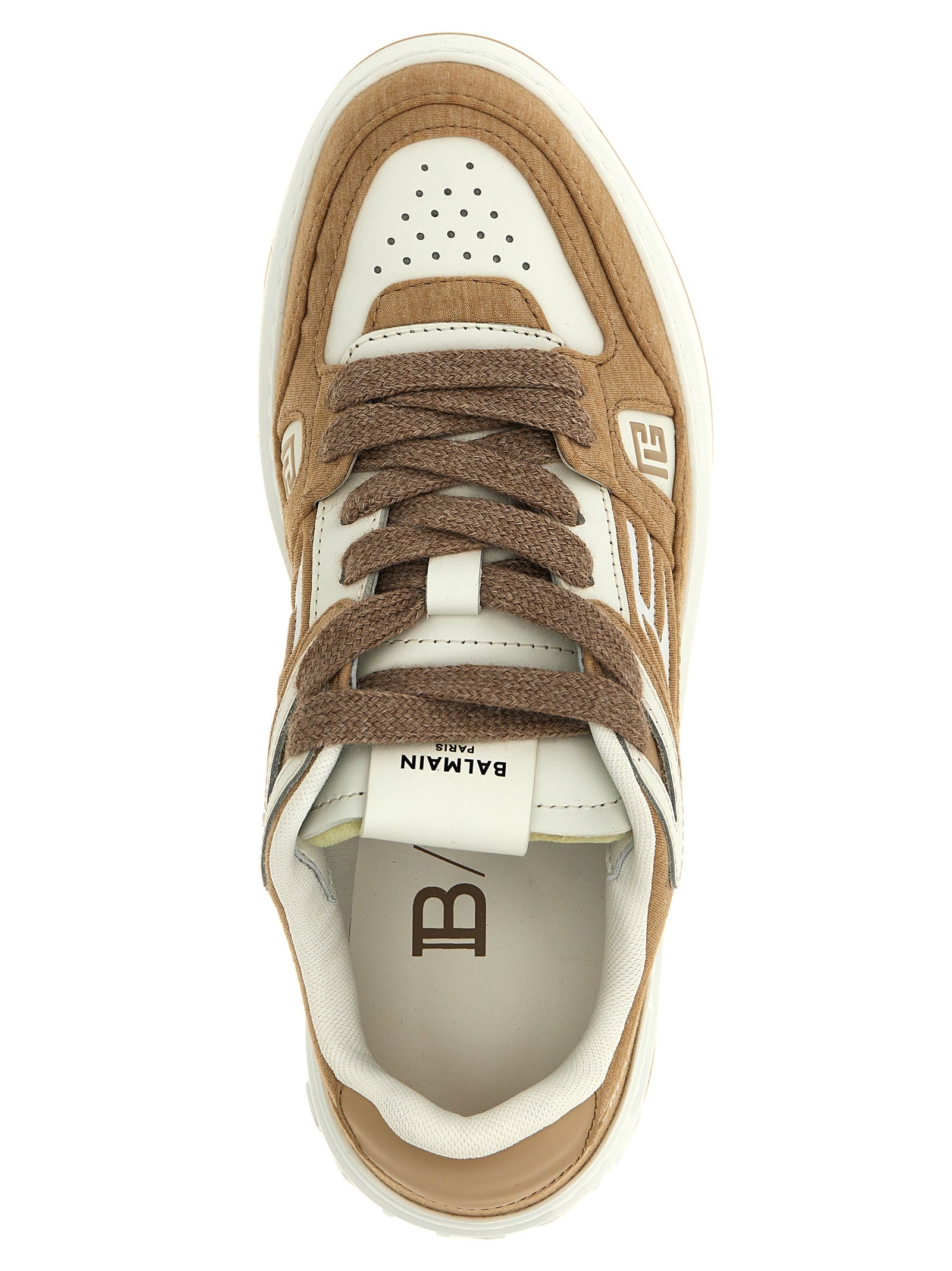Balmain 75% Polyester sneaker in beige — view 4