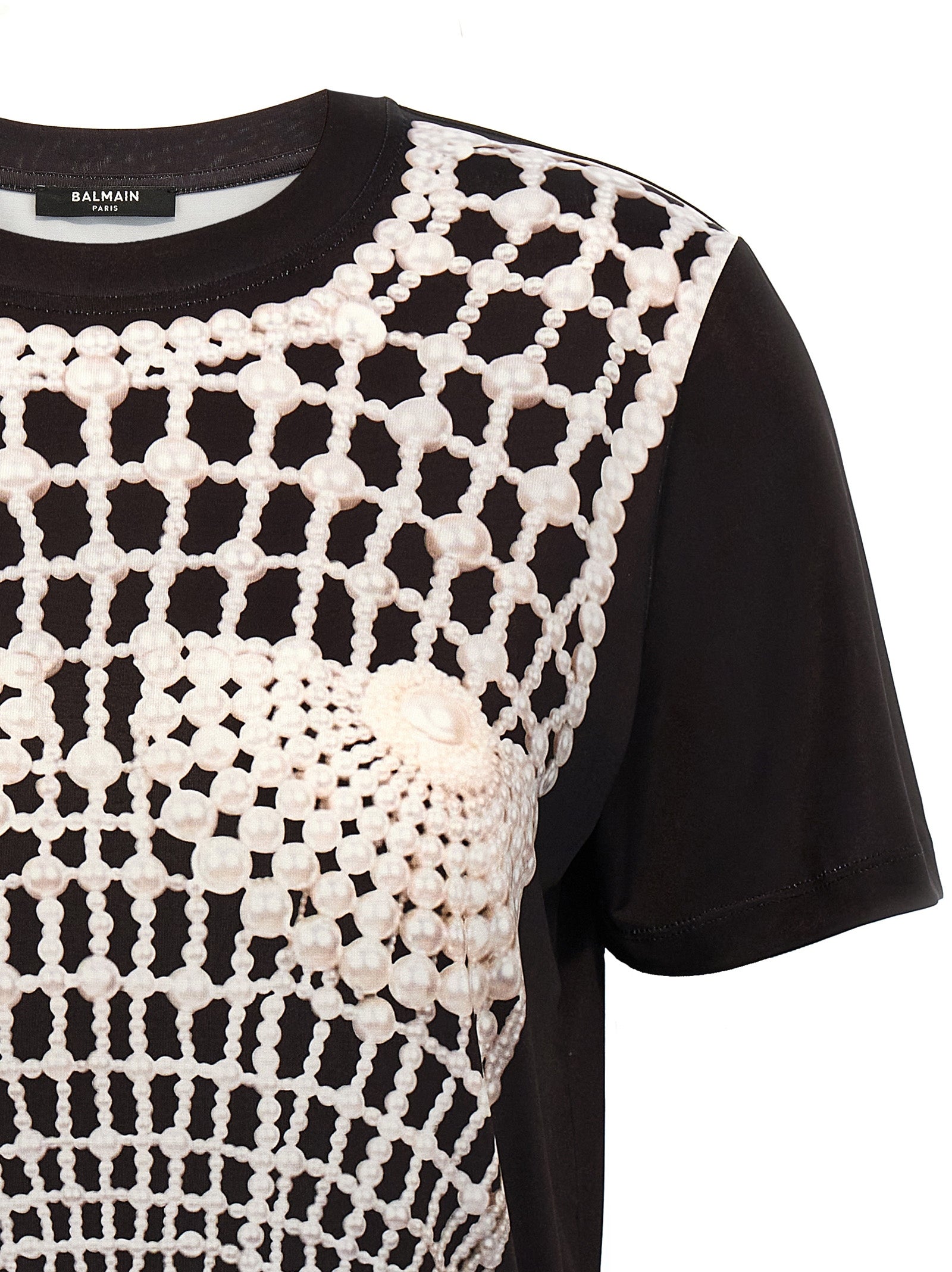 Balmain 100% Organic Cotton t-shirt in black — view 3