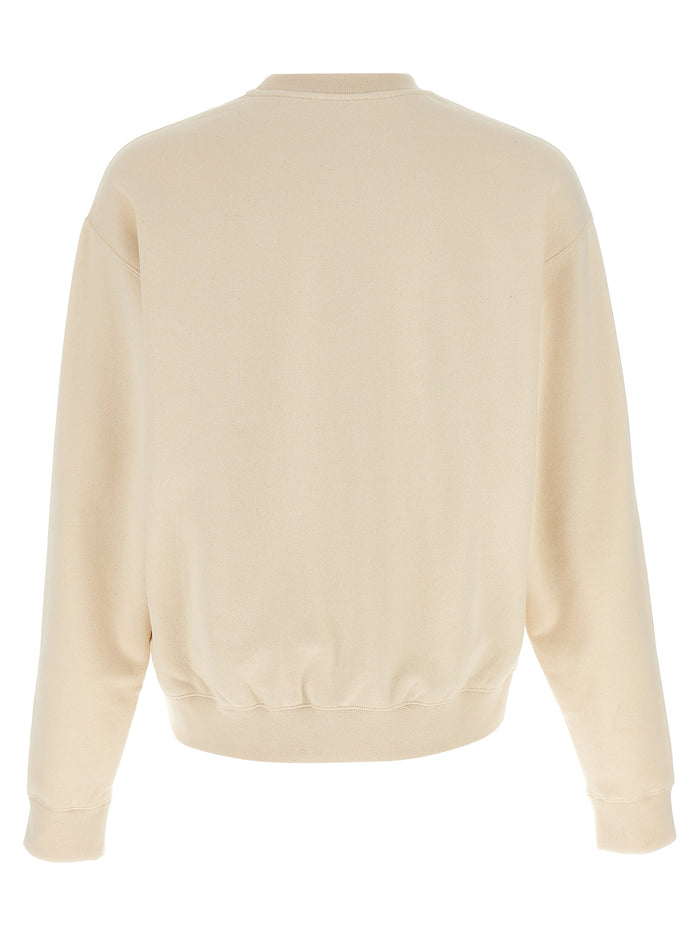 Jil Sander 100% cotton sweatshirt in beige — view 2