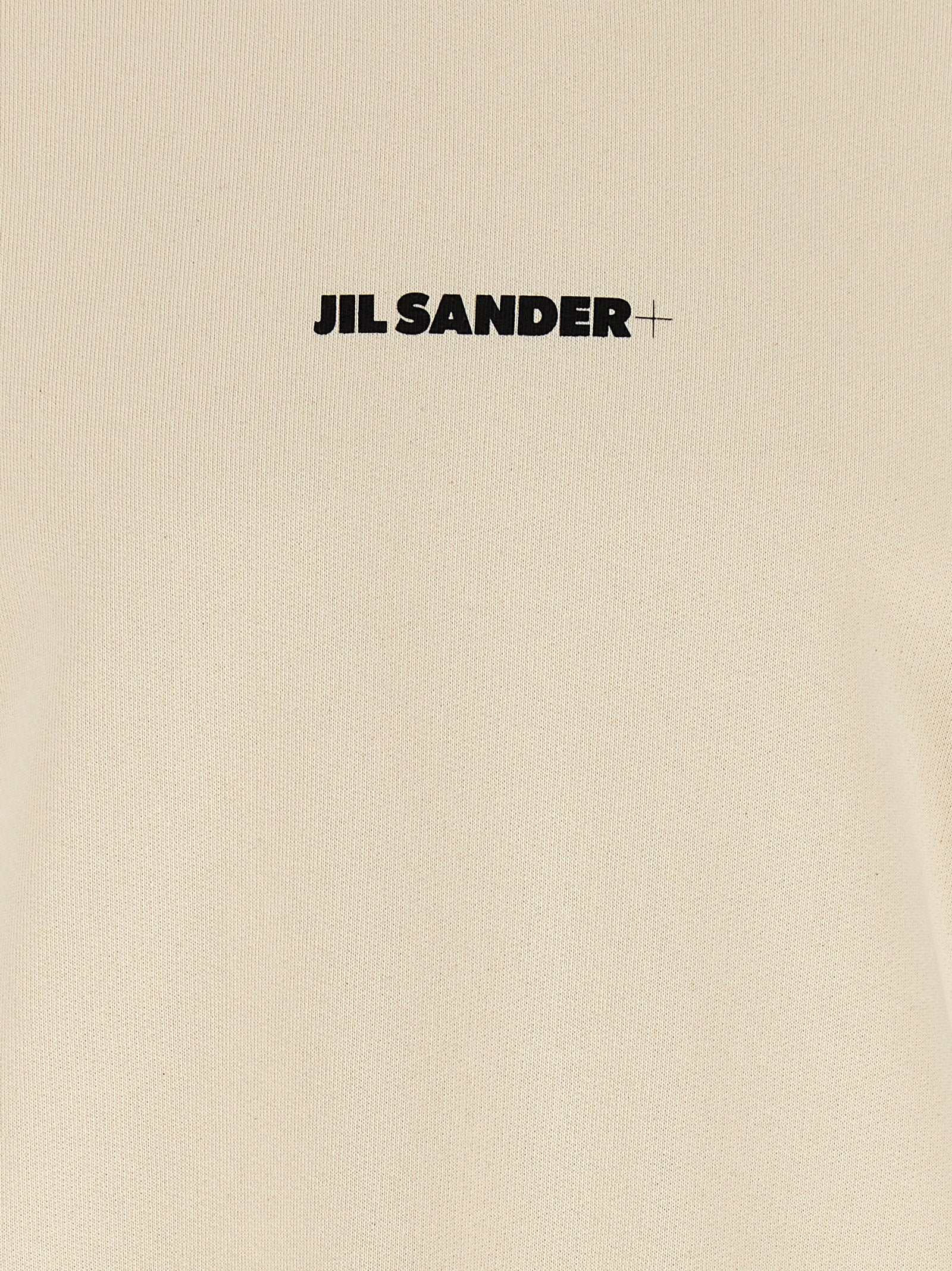 Jil Sander 100% cotton sweatshirt in beige — view 4