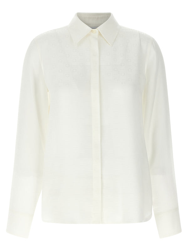 Ferragamo 100% Silk blouse in white