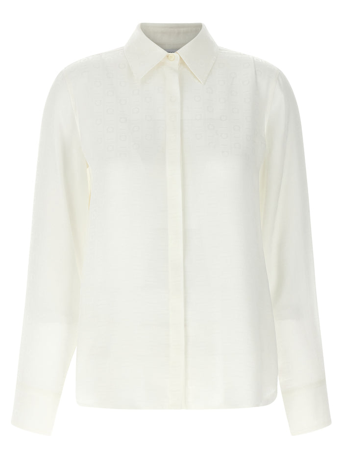 Ferragamo 100% Silk blouse in white
