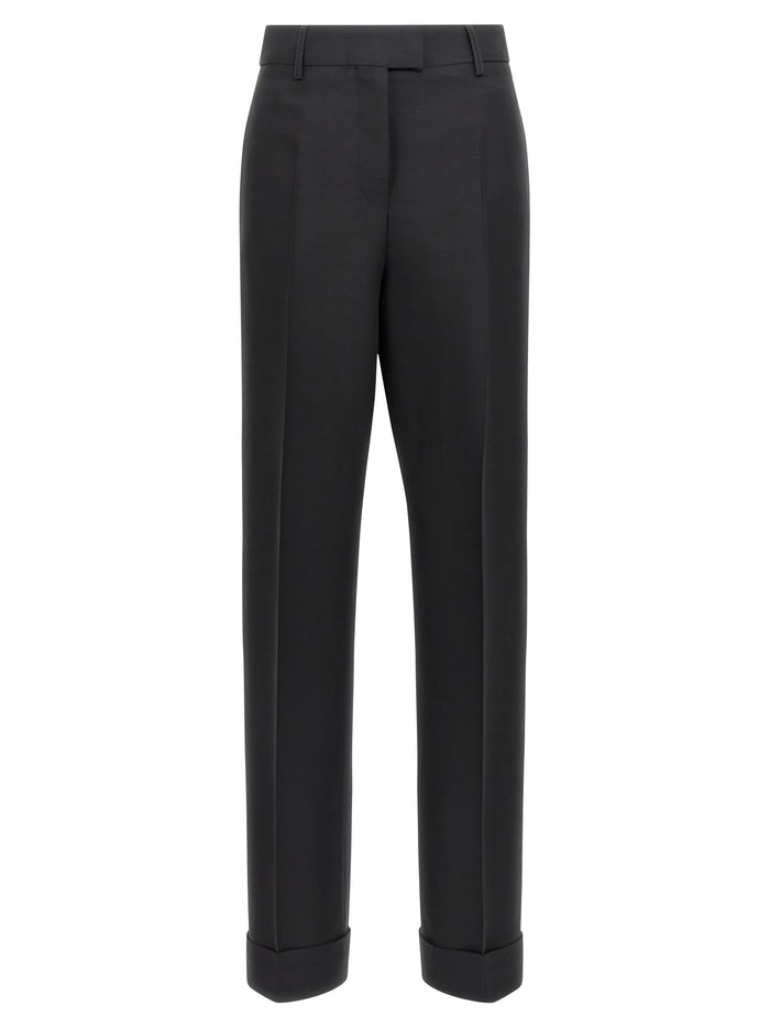 Ferragamo 73% Viscose trousers in black