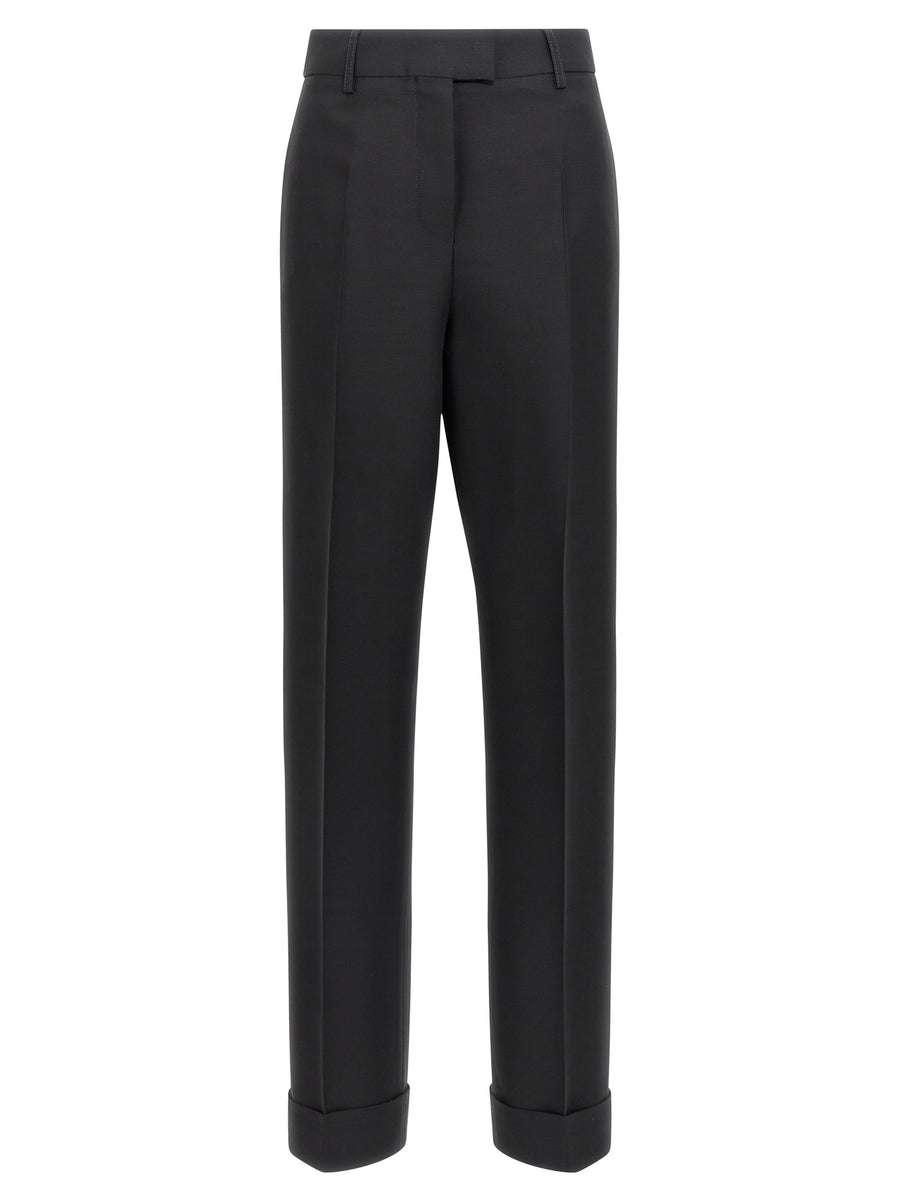 Ferragamo 73% Viscose trousers in black