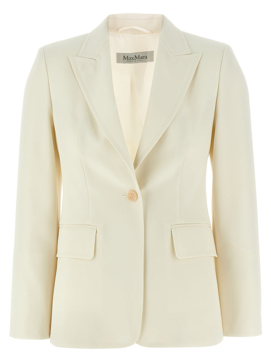 Max Mara 100% Virgin Wool blazer in white