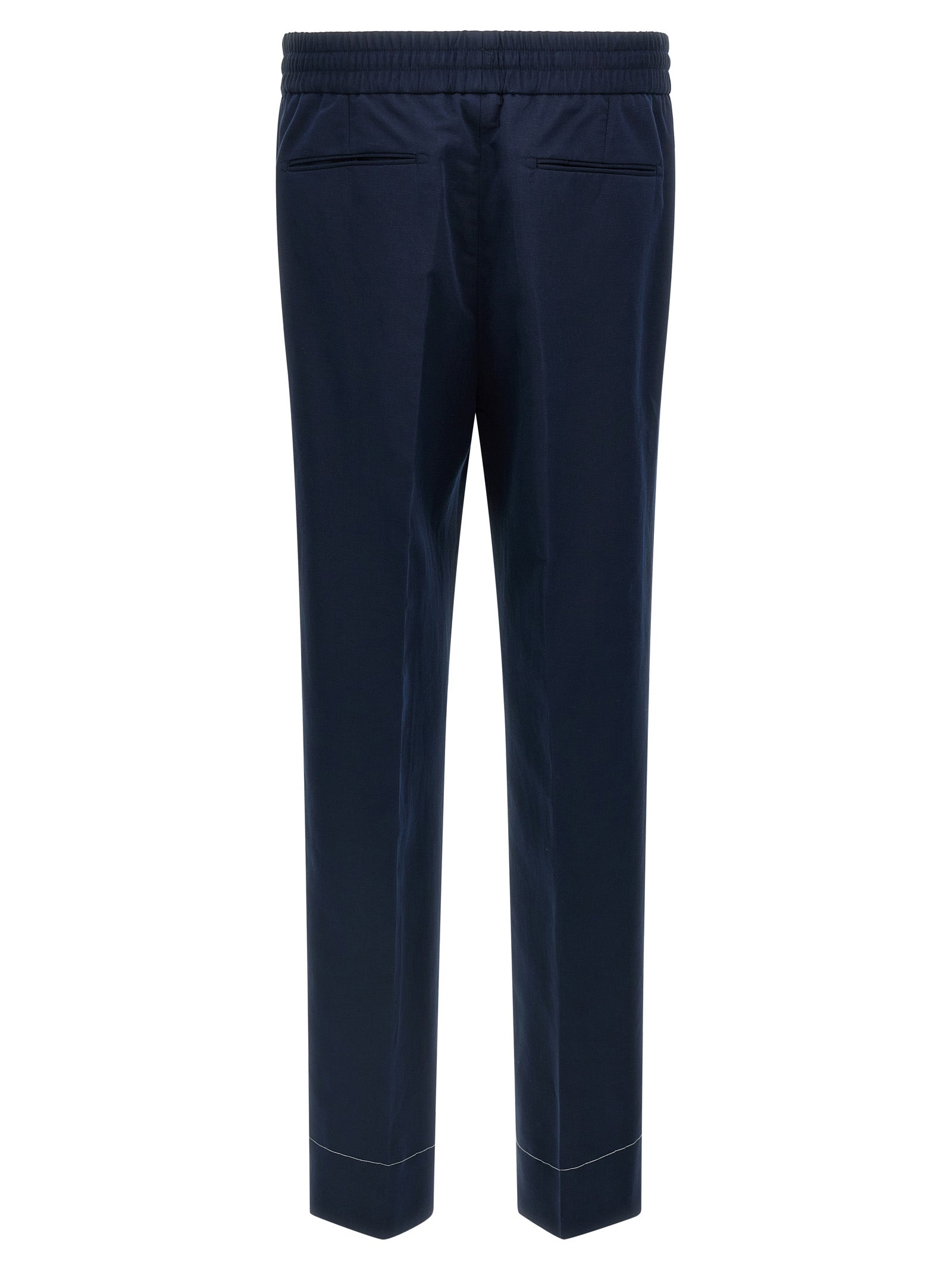 Brioni 53% Linen trousers in blue — view 2