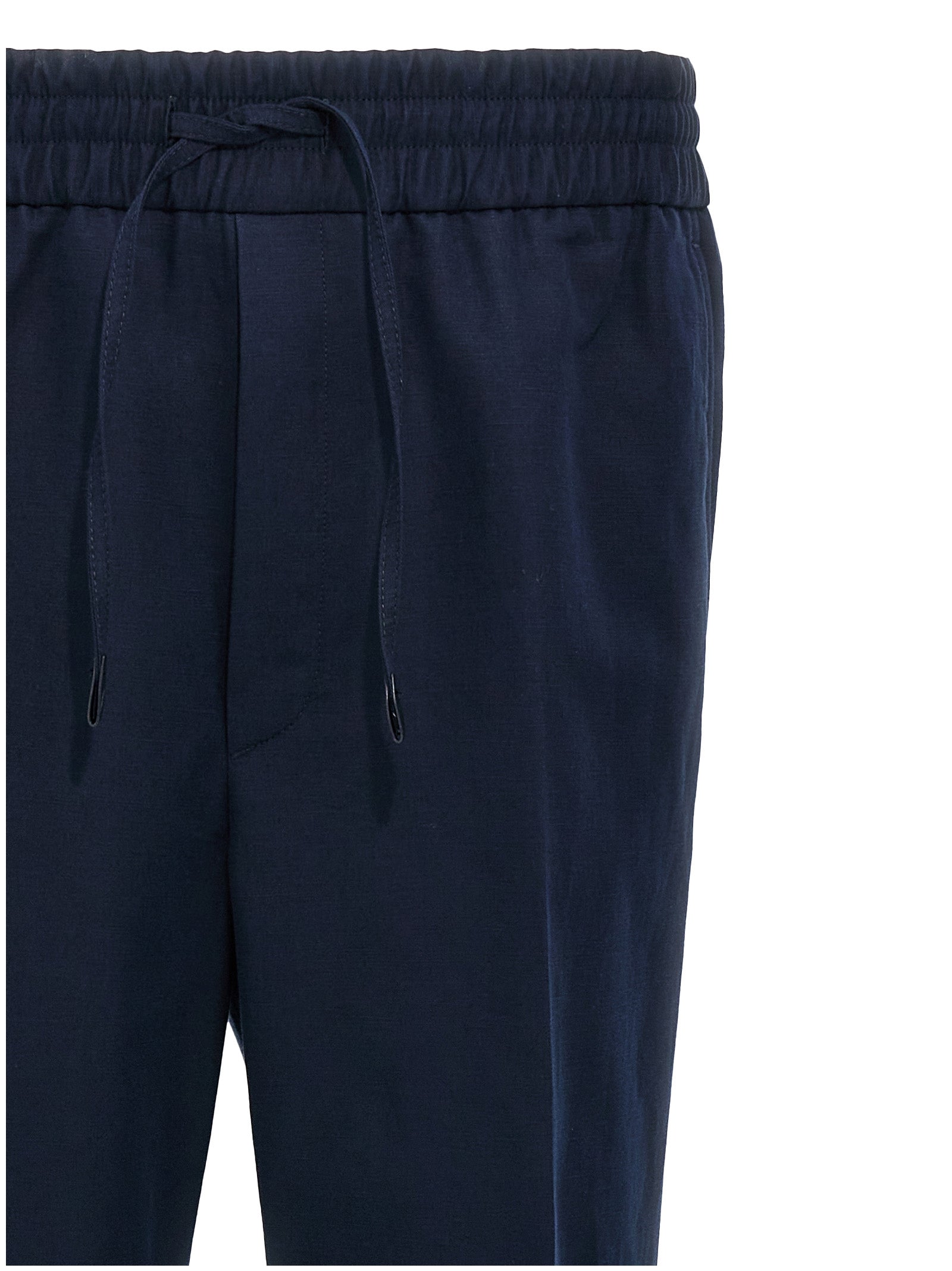 Brioni 53% Linen trousers in blue — view 3