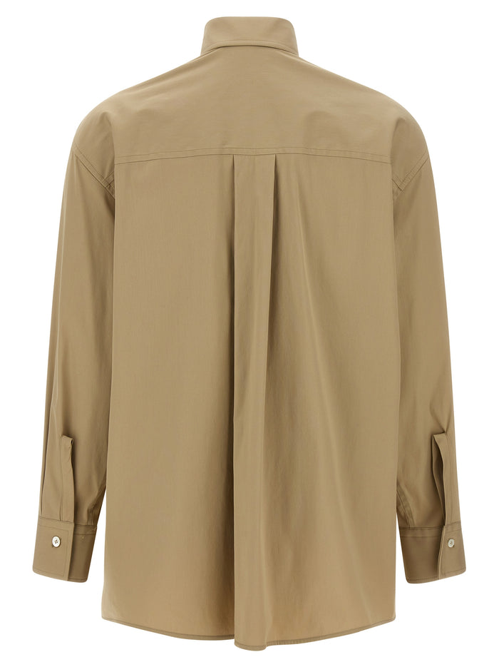 Ferragamo 78% Cotton blouse in beige — view 2