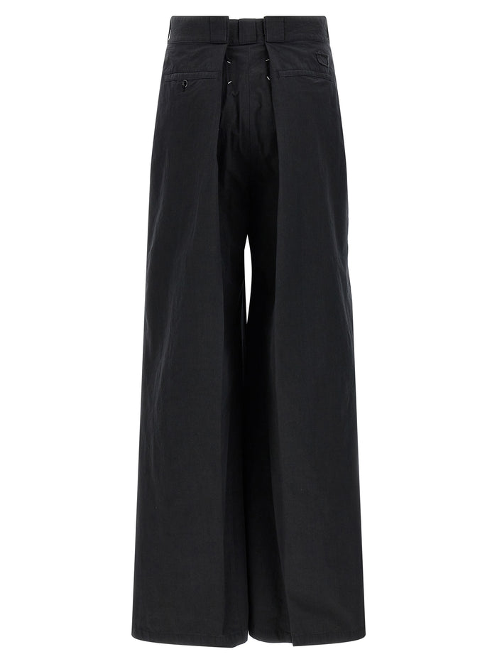 Maison Margiela 50% cotton trousers in black — view 2