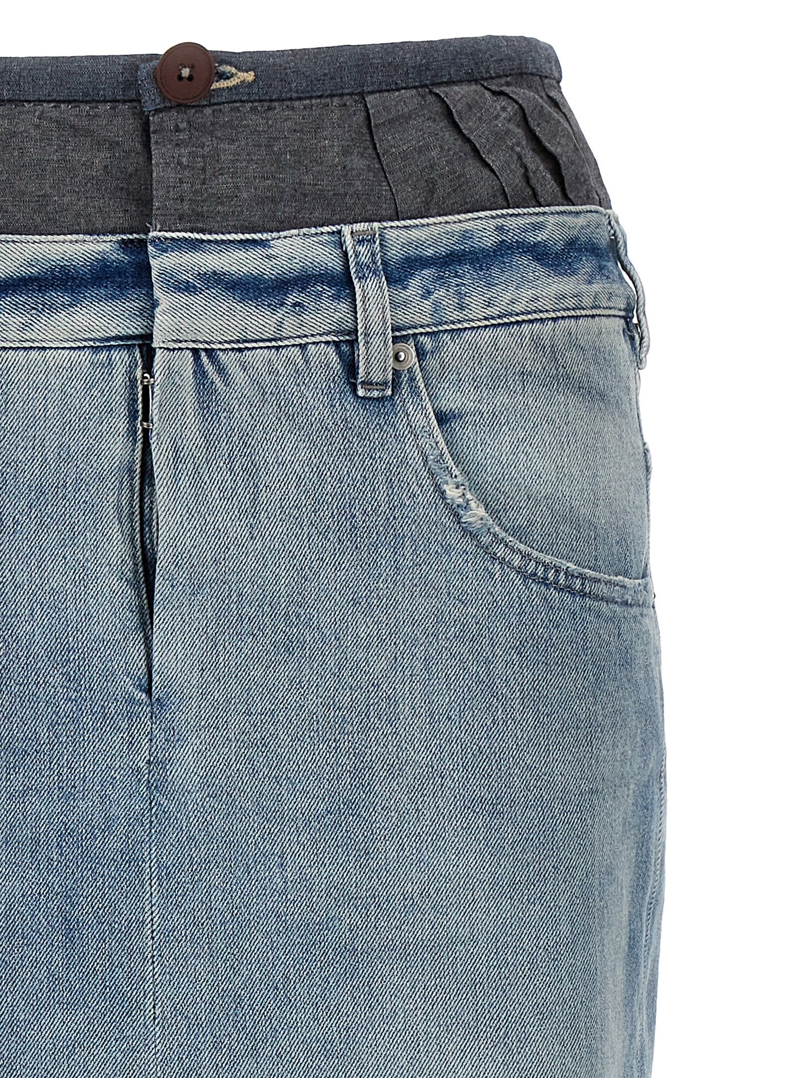 Maison Margiela 100% cotton skirt in blue — view 3
