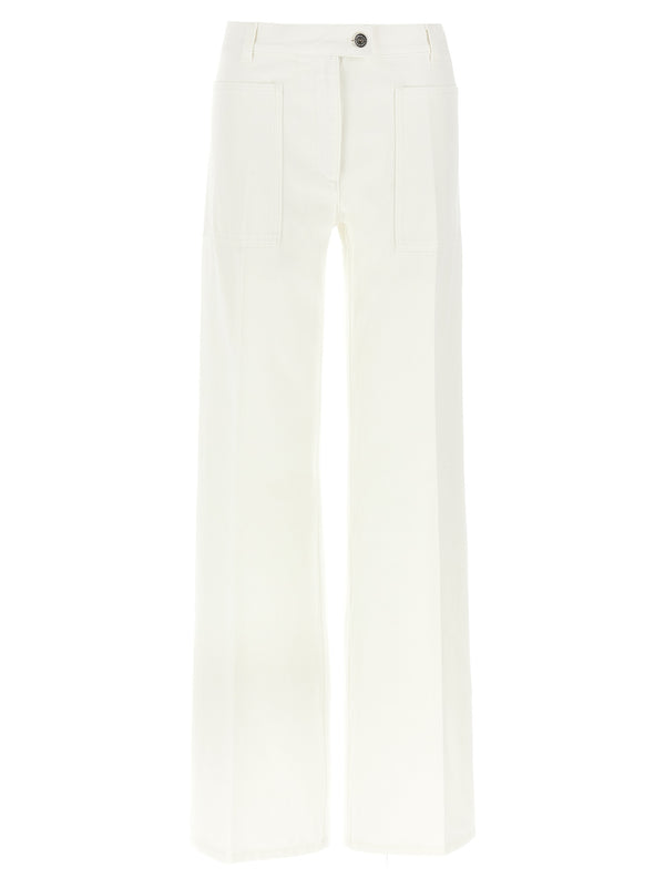 Ferragamo 100% cotton jeans in white