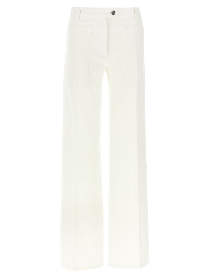 Ferragamo 100% cotton jeans in white