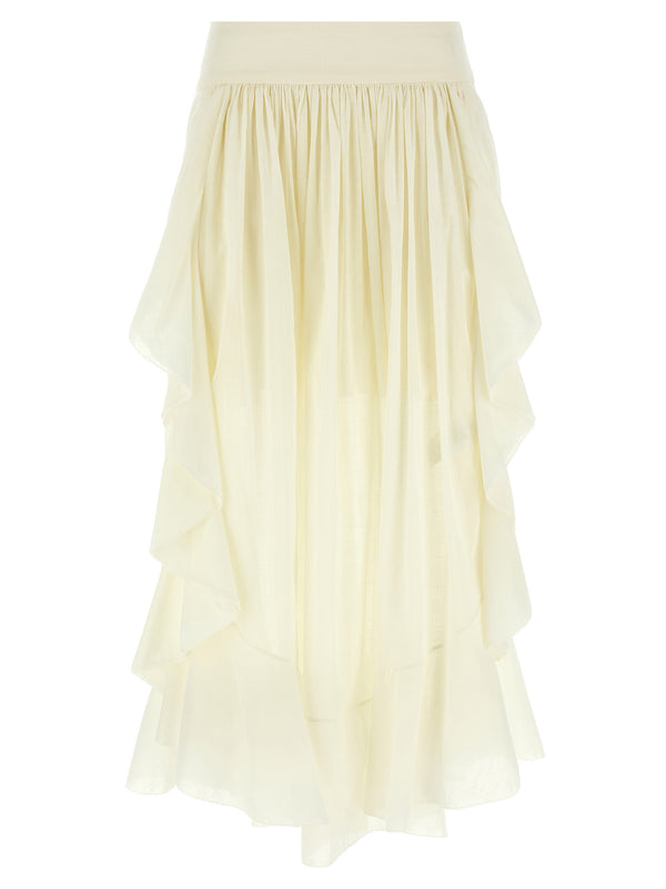 Zimmermann 100% cotton skirt in white