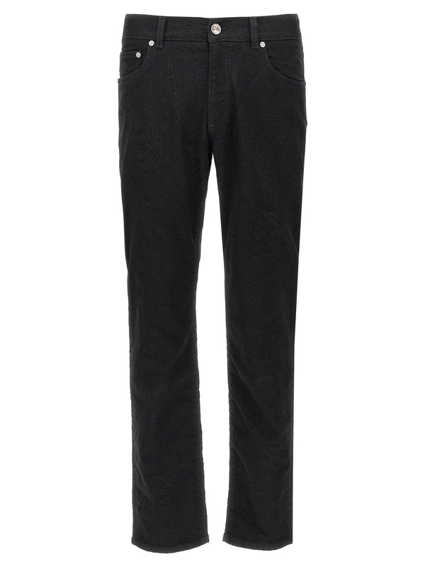 Etro 56% cotton jeans in black