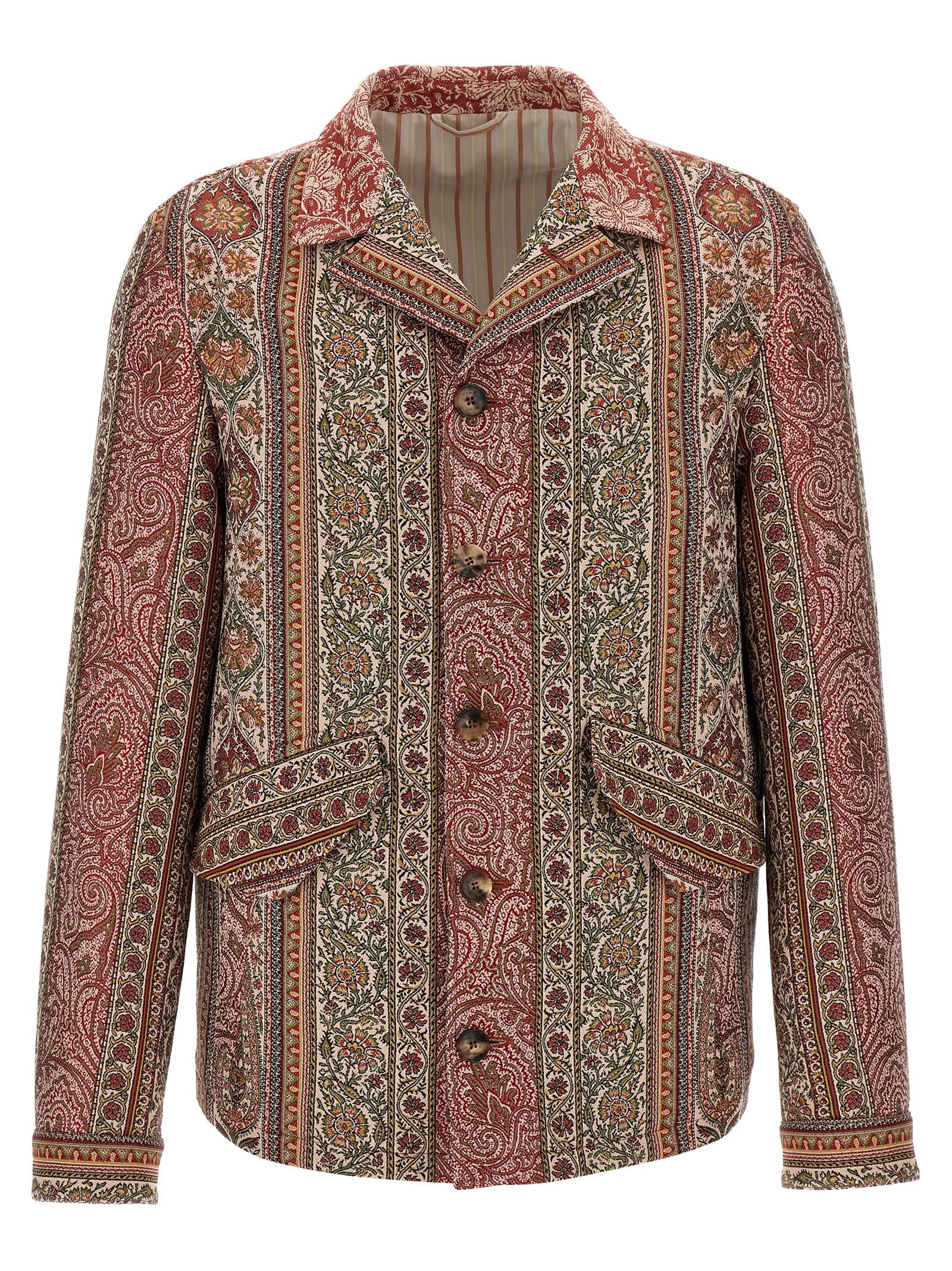 Etro 59% polyester overshirt in multicolor