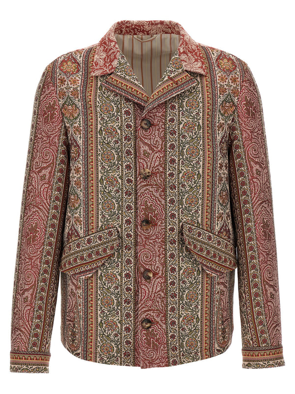 Etro 59% polyester overshirt in multicolor