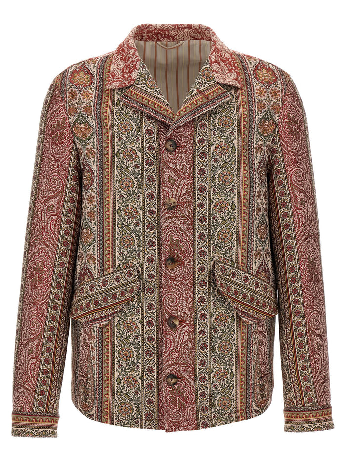 Etro 59% polyester overshirt in multicolor