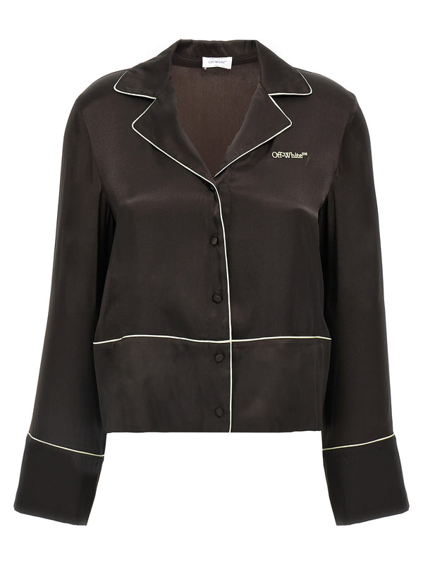 Off-White 75% acetate blouse in black