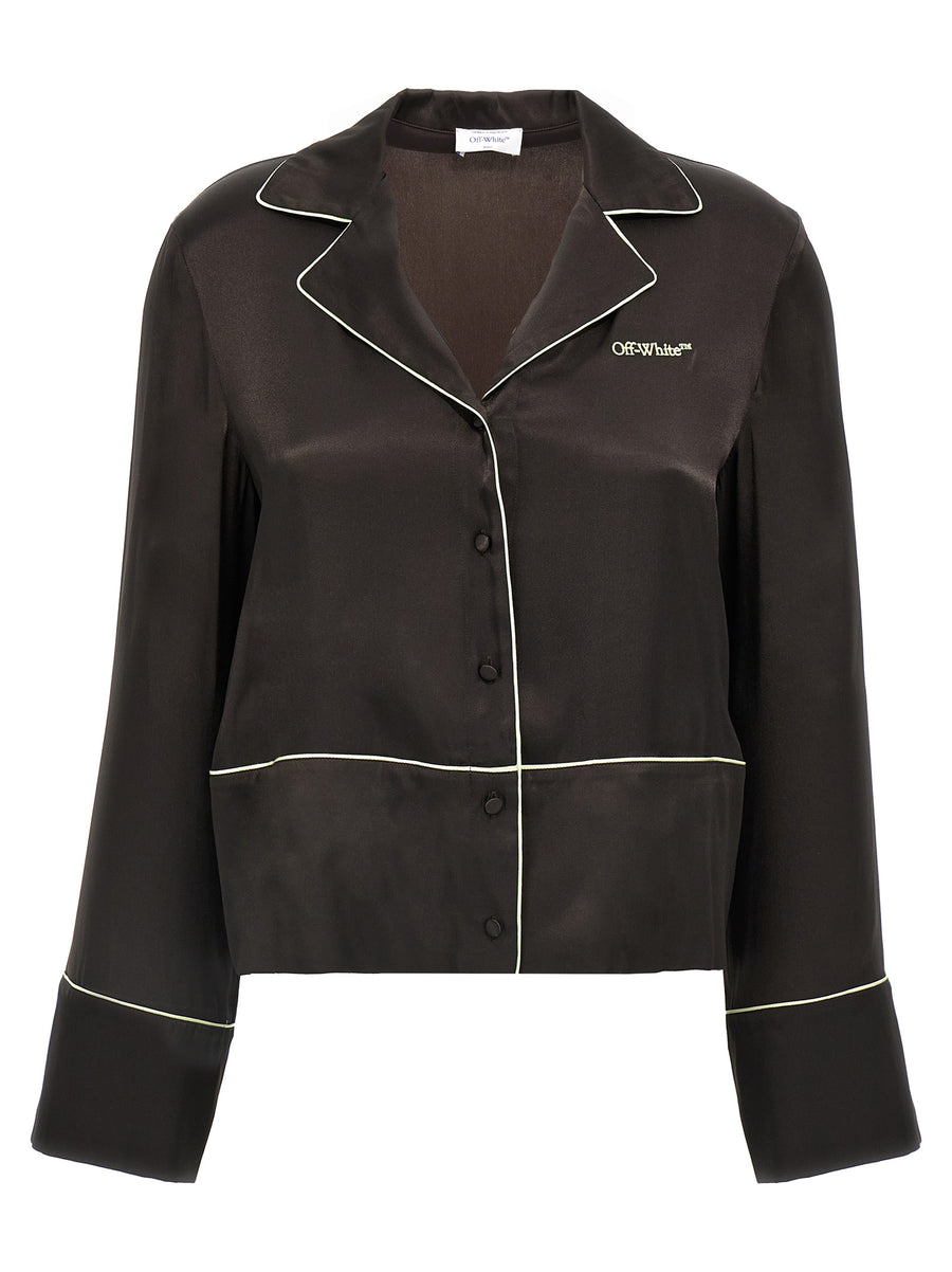 Off-White 75% acetate blouse in black