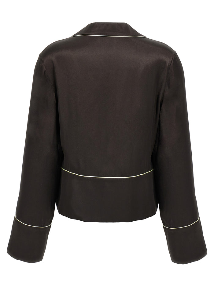 Off-White 75% acetate blouse in black — view 2