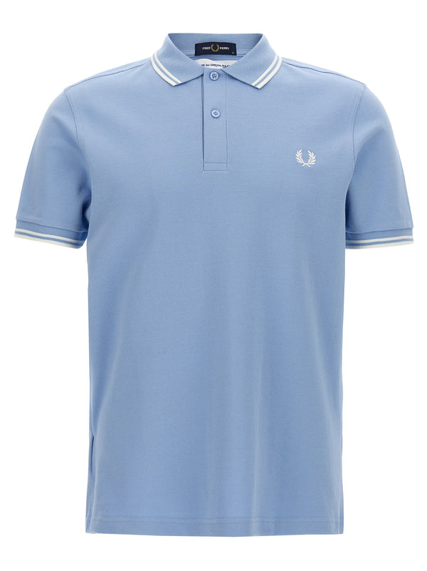 Comme des Garçons 100% cotton polo shirt in blue