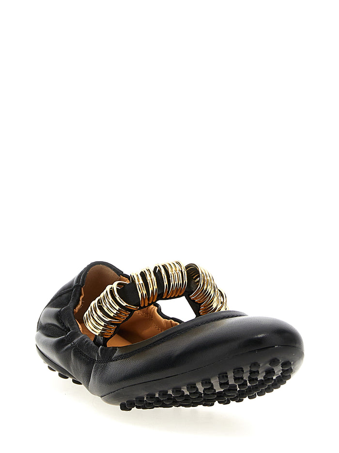 Tod's 100% lamb leather ballet flat in black — view 2