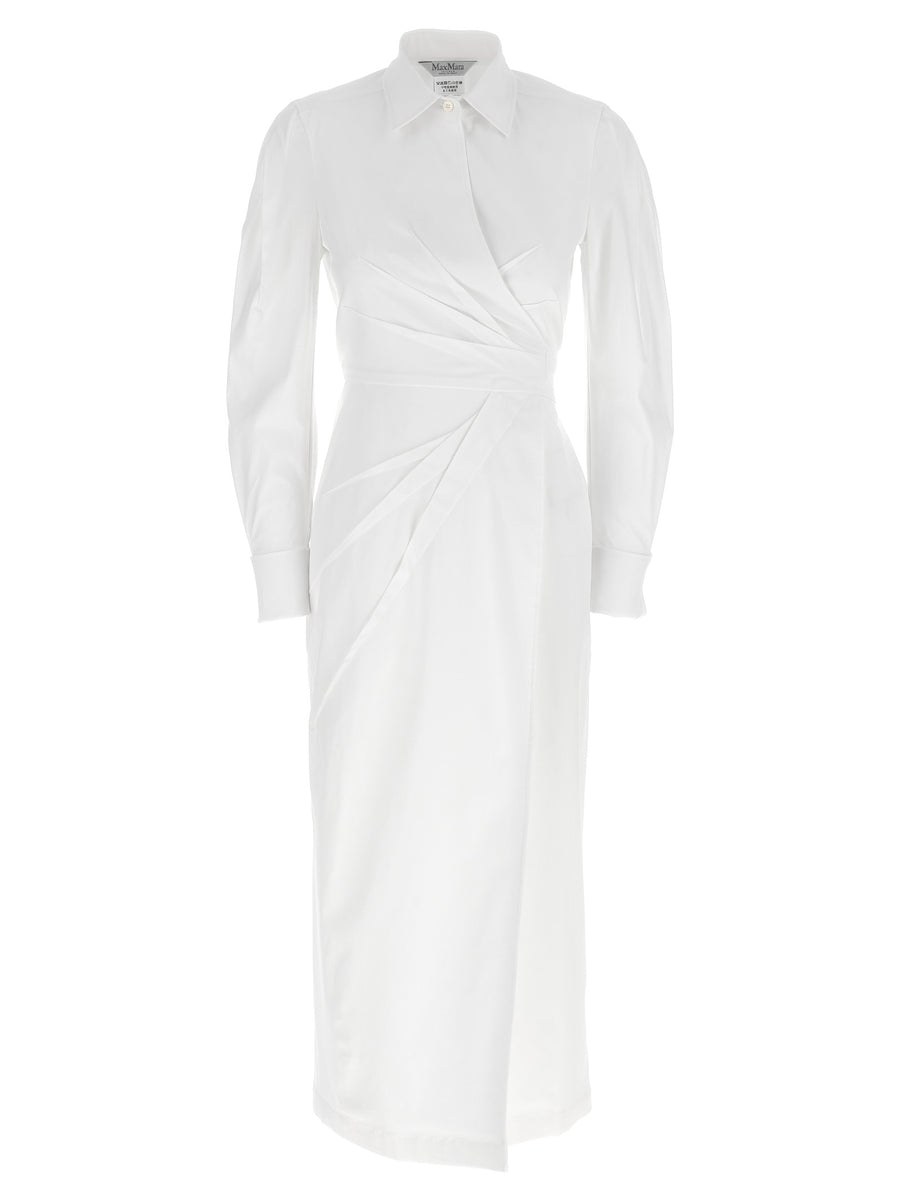 Max Mara 97% cotton dress in white