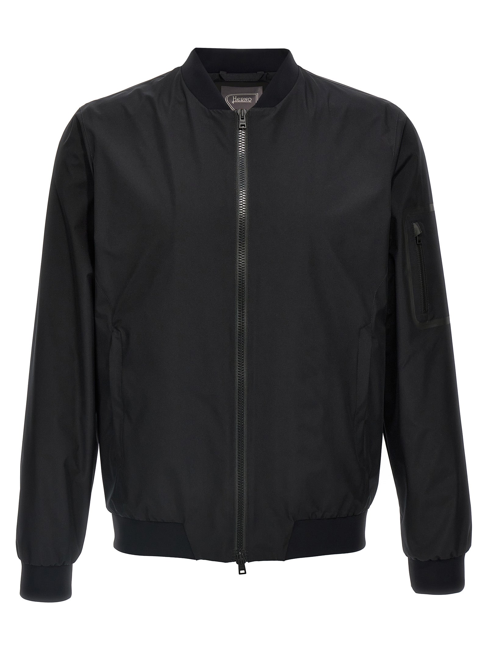 Herno 100% polyester bomber jacket in black