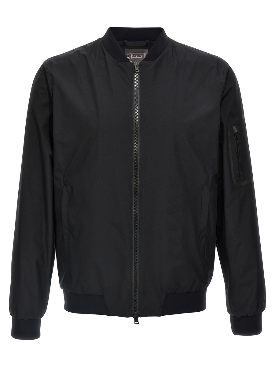 Herno 100% polyester bomber jacket in black