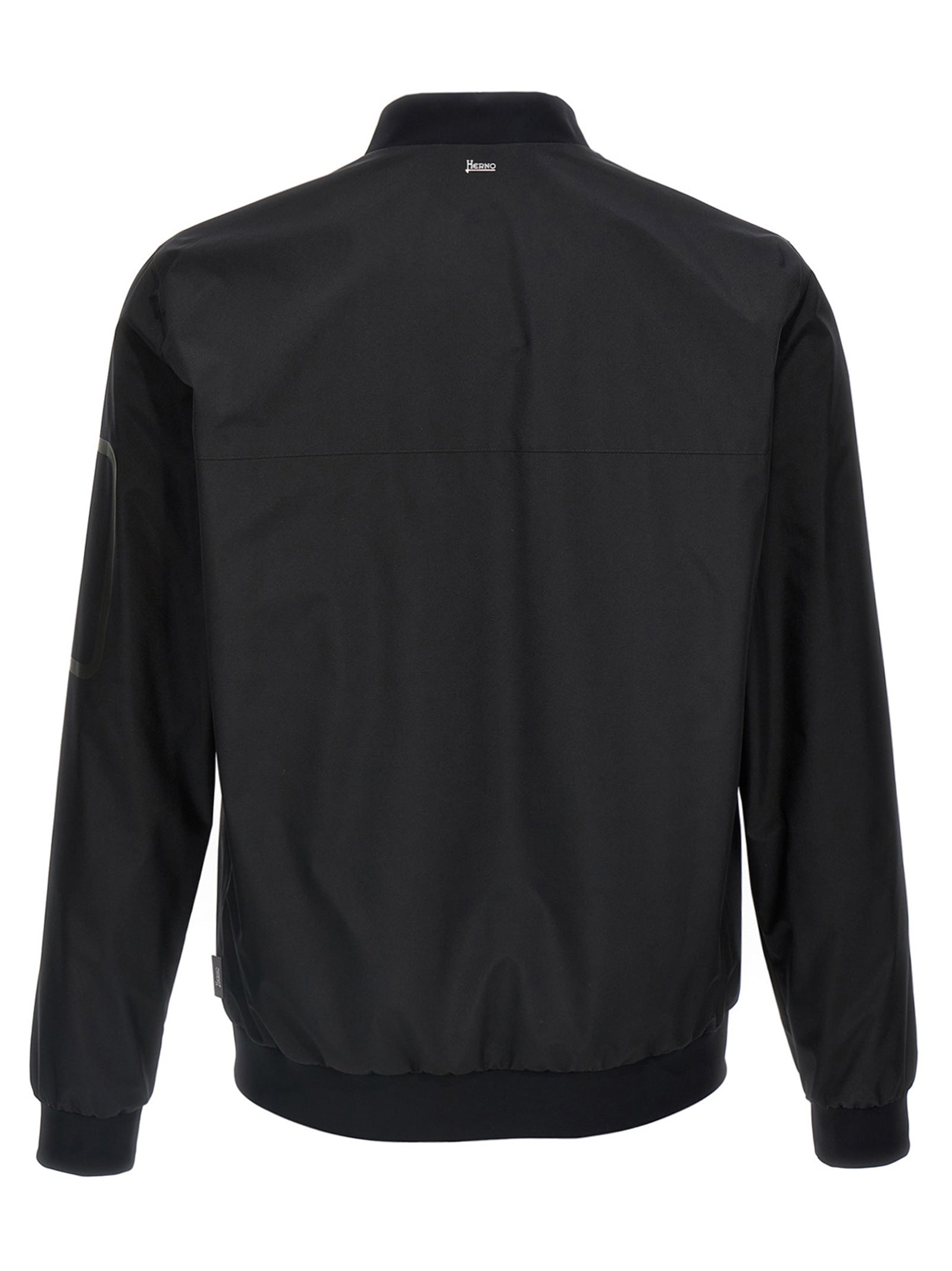 Herno 100% polyester bomber jacket in black — view 2