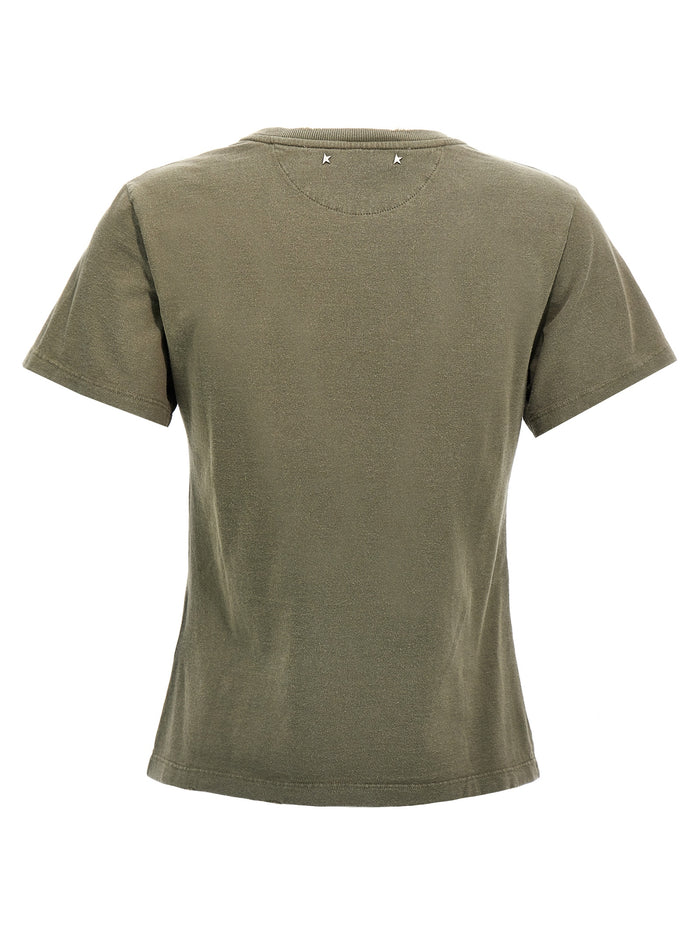 Golden Goose 100% cotton t-shirt in green — view 2
