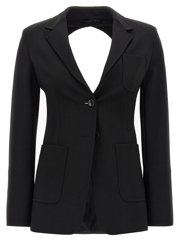 Max Mara 78% Viscose blazer in black
