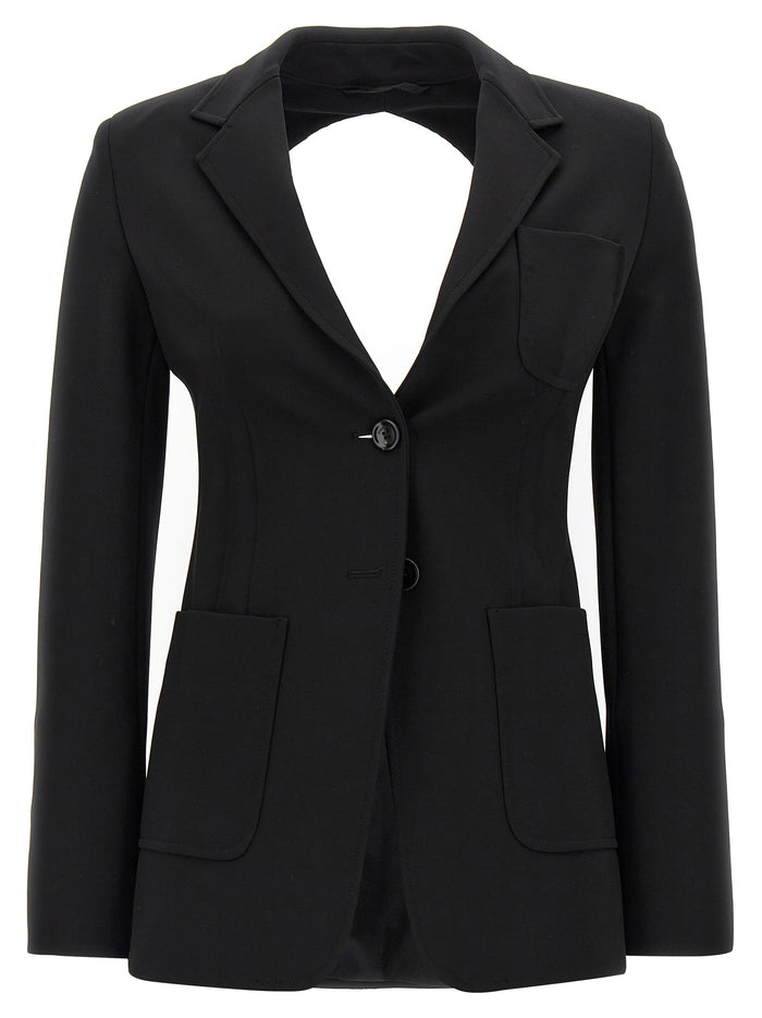 Max Mara 78% Viscose blazer in black