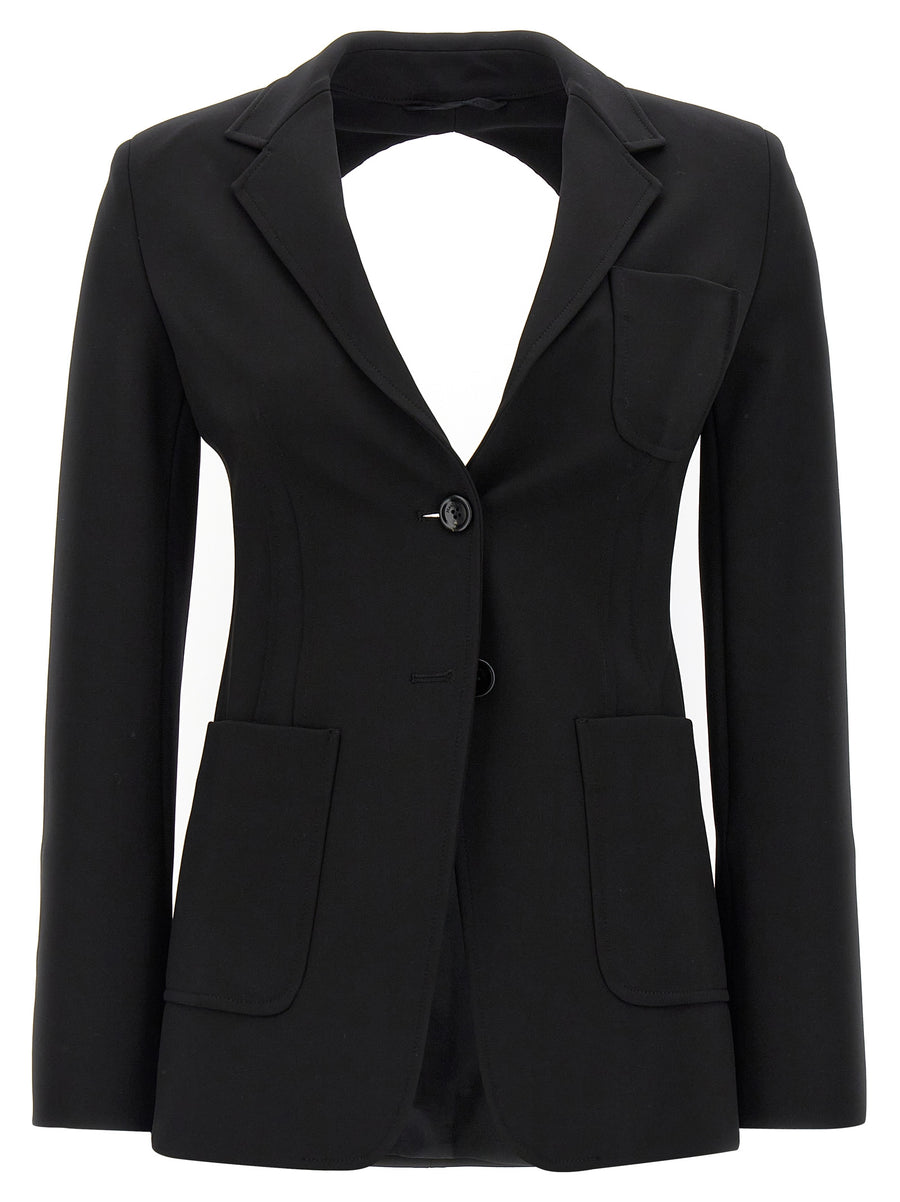 Max Mara 78% Viscose blazer in black